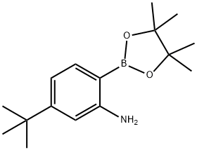 Benzenamine, 5-(1,1-dimethylethyl)-2-(4,4,5,5-tetramethyl-1,3,2-dioxaborolan-2-yl)- Structural