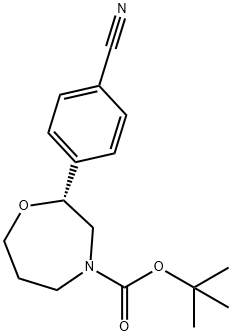 tert-butyl (R)-2-(4-cyanophenyl)-1,4-oxazepane-4-carboxylate