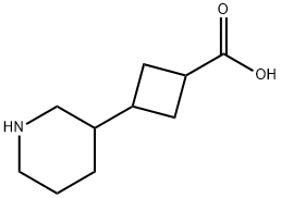 Cyclobutanecarboxylic acid, 3-(3-piperidinyl)- Structural