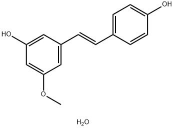 Phenol, 3-[(1E)-2-(4-hydroxyphenyl)ethenyl]-5-methoxy-, hydrate (1:1) Structural