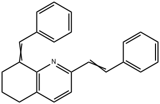Quinoline, 5,6,7,8-tetrahydro-2-(2-phenylethenyl)-8-(phenylmethylene)- Structural