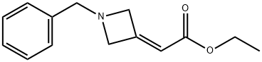 Acetic acid, 2-[1-(phenylmethyl)-3-azetidinylidene]-, ethyl ester Structural