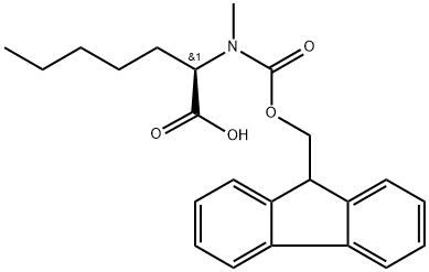 Heptanoic acid, 2-[[(9H-fluoren-9-ylmethoxy)carbonyl]methylamino]-, (2R)- Structural