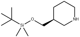 Piperidine, 3-[[[(1,1-dimethylethyl)dimethylsilyl]oxy]methyl]-, (3S)- Structural