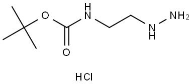 tert-butyl (2-hydrazinylethyl)carbamate hydrochloride Structural