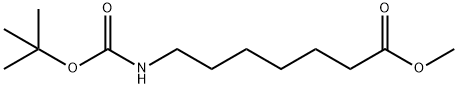 Heptanoic acid, 7-[[(1,1-dimethylethoxy)carbonyl]amino]-, methyl ester Structural