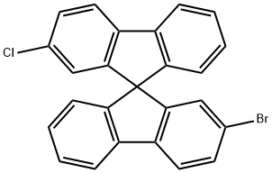 9,?9'-?Spirobi[9H-?fluorene]?, 2-?bromo-?2'-?chloro- Structural