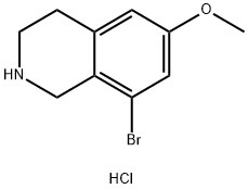 Isoquinoline, 8-bromo-1,2,3,4-tetrahydro-6-methoxy-, hydrochloride (1:1) Structural