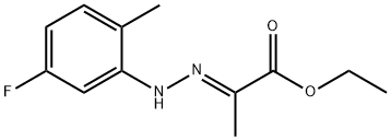 Propanoic acid, 2-[2-(5-fluoro-2-methylphenyl)hydrazinylidene]-, ethyl ester, (2E)- Structural