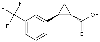 rac-(1R,2R)-2-[3-(trifluoromethyl)phenyl]cyclopropane-1-carboxylic acid, trans Structural