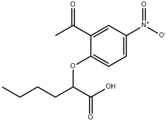 Hexanoic acid, 2-(2-acetyl-4-nitrophenoxy)- Structural