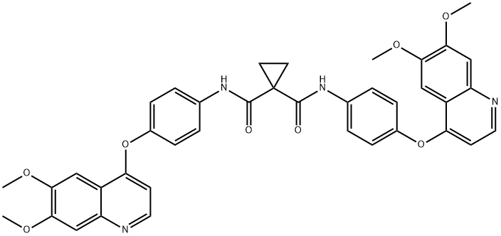 1,1-Cyclopropanedicarboxamide, N,N'-bis[4-[(6,7-dimethoxy-4-quinolinyl)oxy]phenyl]-