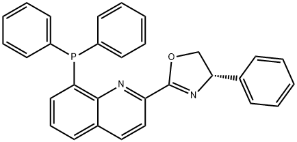 Quinoline, 2-[(4S)-4,5-dihydro-4-phenyl-2-oxazolyl]-8-(diphenylphosphino)- Structural