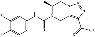 [1,?2,?3]?Triazolo[1,?5-?a]?pyrazine-?3-?carboxylic acid, 5-?[[(3,?4-?difluorophenyl)?amino]?carbonyl]?-?4,?5,?6,?7-?tetrahydro-?6-?methyl-?, (6S)?- Structural