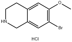Isoquinoline, 7-bromo-1,2,3,4-tetrahydro-6-methoxy-, hydrochloride (1:1) Structural