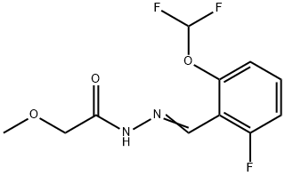 Acetic acid, 2-methoxy-, 2-[[2-(difluoromethoxy)-6-fluorophenyl]methylene]hydrazide Structural