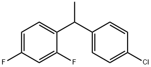 Benzene, 1-[1-(4-chlorophenyl)ethyl]-2,4-difluoro- Structural