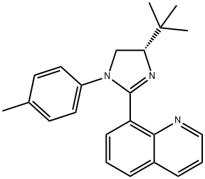 Quinoline, 8-[(4S)-4-(1,1-dimethylethyl)-4,5-dihydro-1-(4-methylphenyl)-1H-imidazol-2-yl]- Structural