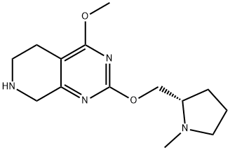 Pyrido[3,4-d]pyrimidine, 5,6,7,8-tetrahydro-4-methoxy-2-[[(2S)-1-methyl-2-pyrrolidinyl]methoxy]- Structural