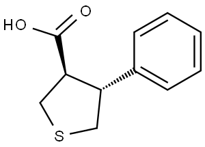 rac-(3R,4R)-4-phenylthiolane-3-carboxylic acid, trans Structural
