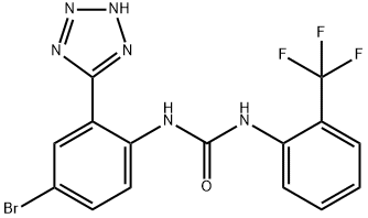 Urea, N-[4-bromo-2-(2H-tetrazol-5-yl)phenyl]-N'-[2-(trifluoromethyl)phenyl]- Structural