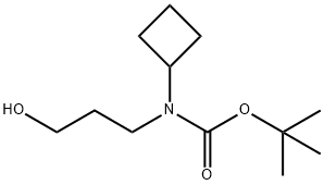 tert-butyl cyclobutyl(3-hydroxypropyl)carbamate Structural