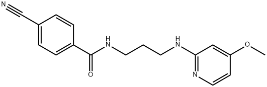 Benzamide, 4-cyano-N-[3-[(4-methoxy-2-pyridinyl)amino]propyl]- Structural