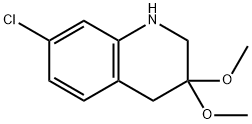 Quinoline, 7-chloro-1,2,3,4-tetrahydro-3,3-dimethoxy- Structural