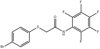 Acetamide, 2-[(4-bromophenyl)thio]-N-(2,3,4,5,6-pentafluorophenyl)- Structural