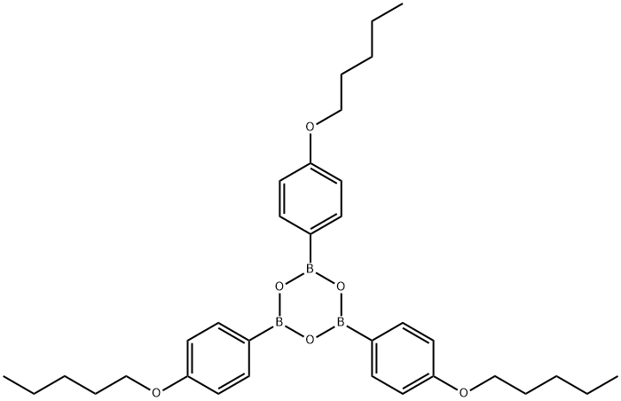 Boroxin, tris[4-(pentyloxy)phenyl]- (9CI) Structural