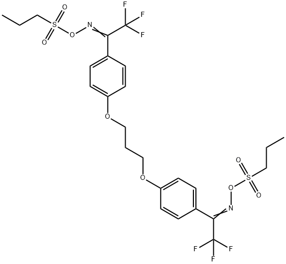 Ethanone,1,1'-[1,3-propanediylbis(oxy-4,1-phenylene)]bis[2,2,2-trifluoro-,1,1'-bis[O-(propylsulfonyl)oxime]
