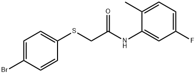 Acetamide, 2-[(4-bromophenyl)thio]-N-(5-fluoro-2-methylphenyl)- Structural
