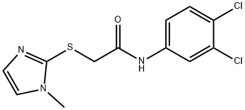 Acetamide, N-(3,4-dichlorophenyl)-2-[(1-methyl-1H-imidazol-2-yl)thio]- Structural