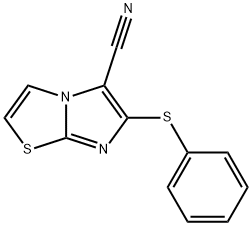 Imidazo[2,1-b]thiazole-5-carbonitrile, 6-(phenylthio)- Structural