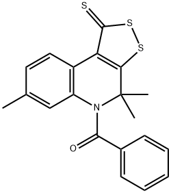 phenyl-(4,4,7-trimethyl-1-sulfanylidenedithiolo[3,4-c]quinolin-5-yl)methanone Structural