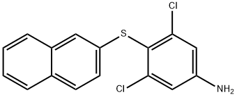 Benzenamine, 3,5-dichloro-4-(2-naphthalenylthio)- Structural