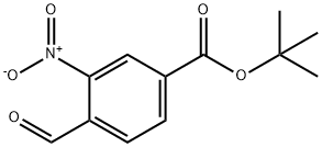 Benzoic acid, 4-formyl-3-nitro-, 1,1-dimethylethyl ester Structural