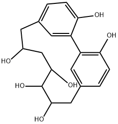 Tricyclo[12.3.1.12,6]nonadeca-1(18),2,4,6(19),14,16-hexaene-3,8,9,10,12,17-hexol (9CI) Structural