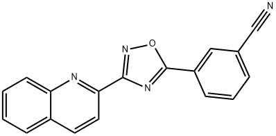 Benzonitrile, 3-[3-(2-quinolinyl)-1,2,4-oxadiazol-5-yl]- Structural