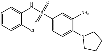 Benzenesulfonamide, 3-amino-N-(2-chlorophenyl)-4-(1-pyrrolidinyl)- Structural