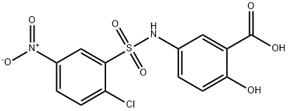 Benzoic acid, 5-[[(2-chloro-5-nitrophenyl)sulfonyl]amino]-2-hydroxy- Structural