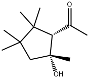 trans-5-Hydroxy-2,2,3,3,5-pentamethylcyclopentyl Methyl Ketone Structural