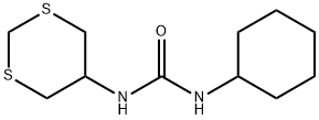 Urea, N-cyclohexyl-N'-1,3-dithian-5-yl- Structural