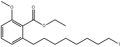 Benzoic acid, 2-(8-iodooctyl)-6-methoxy-, ethyl ester Structural
