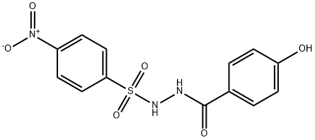 Benzoic acid, 4-hydroxy-, 2-[(4-nitrophenyl)sulfonyl]hydrazide Structural