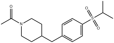 Ethanone, 1-[4-[[4-[(1-methylethyl)sulfonyl]phenyl]methyl]-1-piperidinyl]- Structural