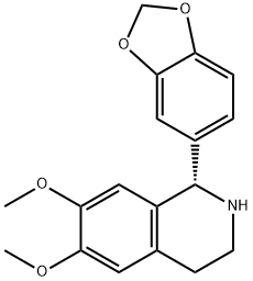 Isoquinoline, 1-(1,3-benzodioxol-5-yl)-1,2,3,4-tetrahydro-6,7-dimethoxy-, (1S)- Structural