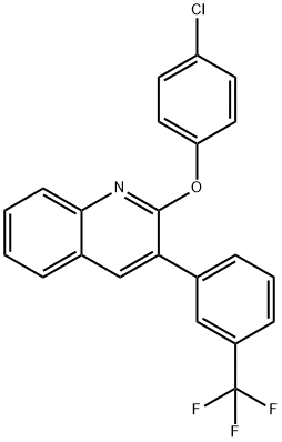 Quinoline, 2-(4-chlorophenoxy)-3-[3-(trifluoromethyl)phenyl]- Structural