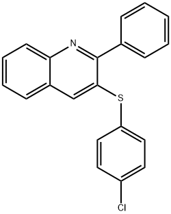 Quinoline, 3-[(4-chlorophenyl)thio]-2-phenyl- Structural