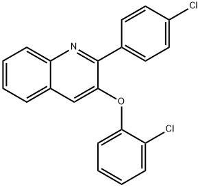 Quinoline, 3-(2-chlorophenoxy)-2-(4-chlorophenyl)- Structural